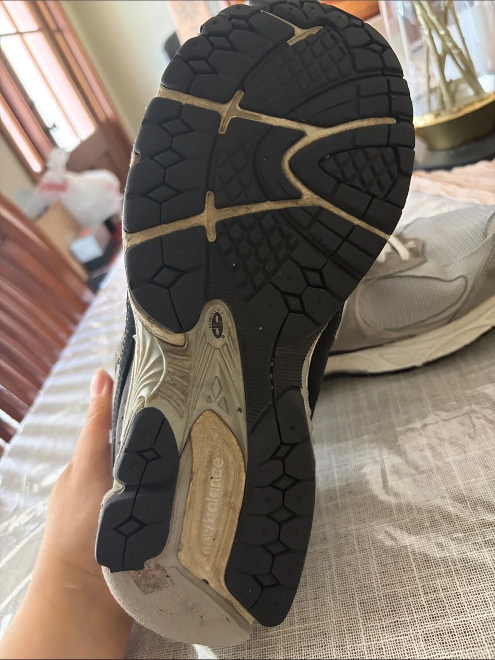 New Balance Gray and Black Men's Athletic Sneakers